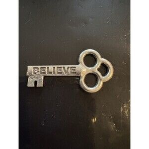 DREAMS Skeleton Key Charm Vintage Metal Morphosis Pewter Silver Tone Pendant